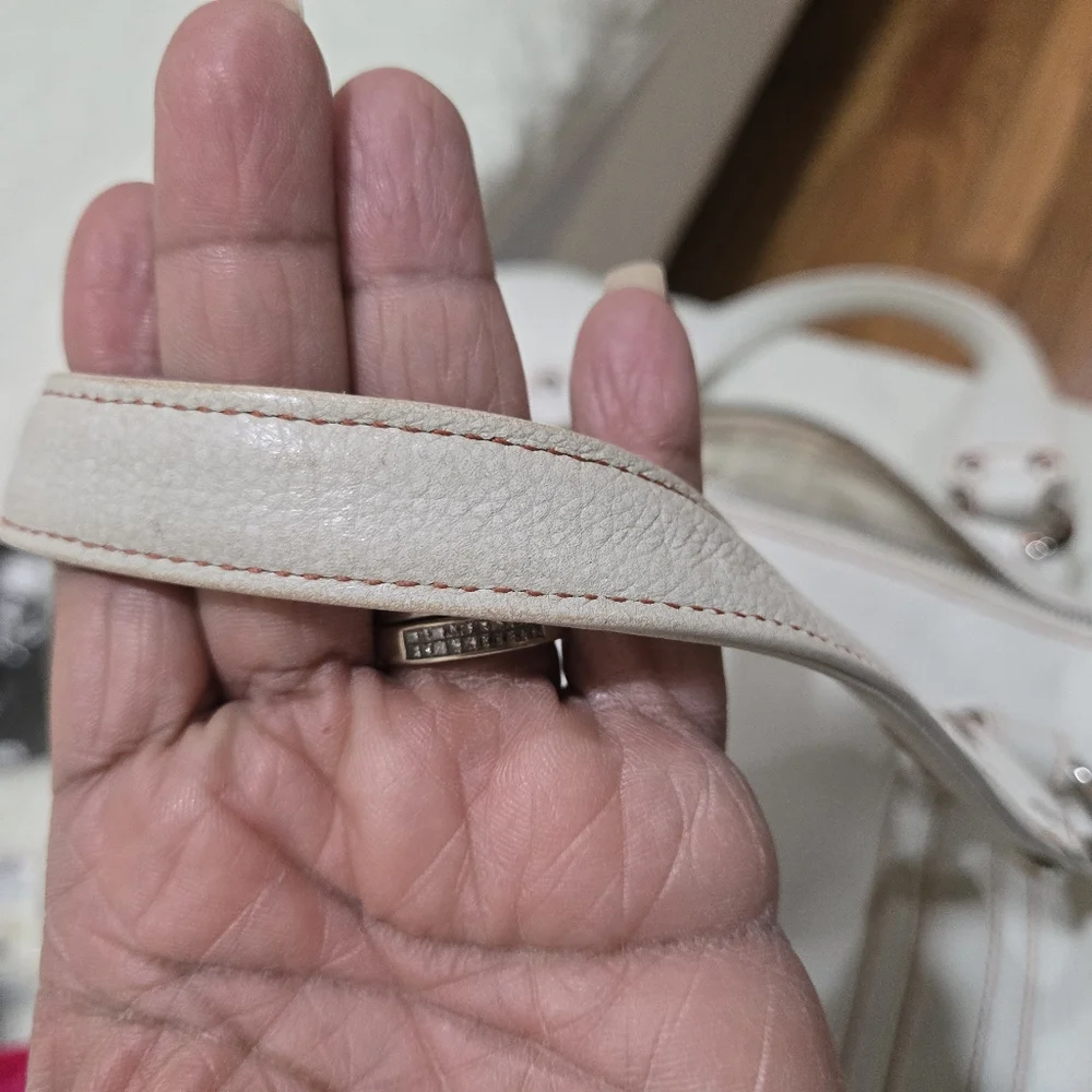 MCM White Leather Women's Barrel Shaped Bag - Picture 16 of 16